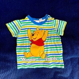 Super cute striped Winnie the Pooh tshirt